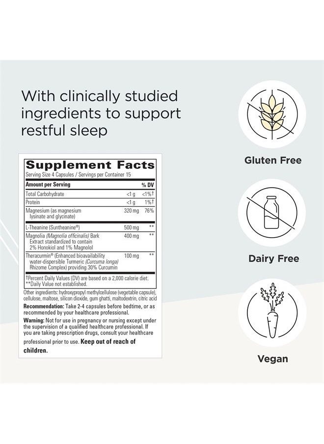 Integrative Therapeutics - Pro-Som - Melatonin-Free Sleep Support* - Helps Reduce Waking After Sleep Onset* - With L-Theanine, Magnesium, Magnolia Bark and Curcumin Extract - Gluten Free - Dairy Free - - Image 1