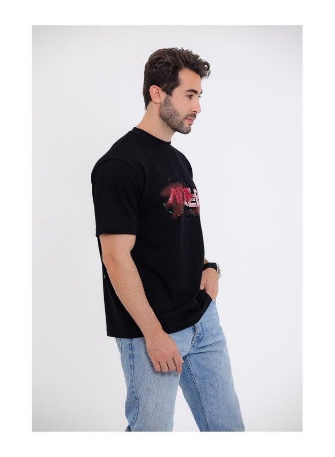 وايت رابيت تي شيرت سهل الارتداء بنقشة حجرية ثلاثية الأبعاد - Image 3