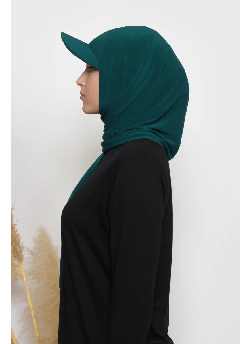 Altobeh Practical Lycra Shawl with Hat-Moss Green