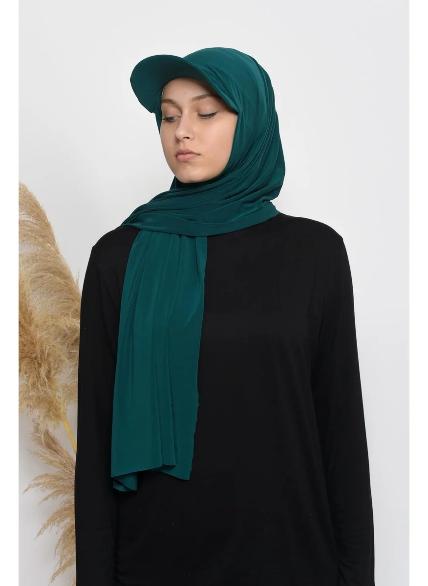 Altobeh Practical Lycra Shawl with Hat-Moss Green