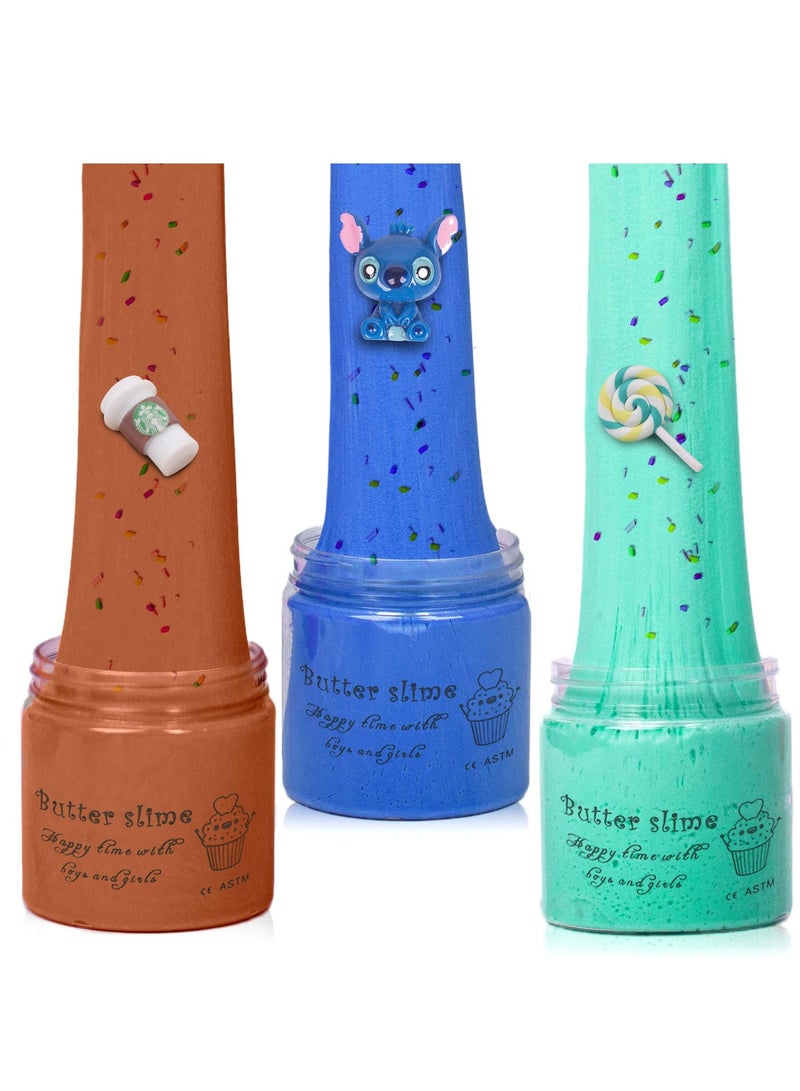 Butter Slime Kit 6 Pack Pre Made Sludge Toy for Party Favors, Super Soft and Non-Sticky,Gifts for Kids - Image 5