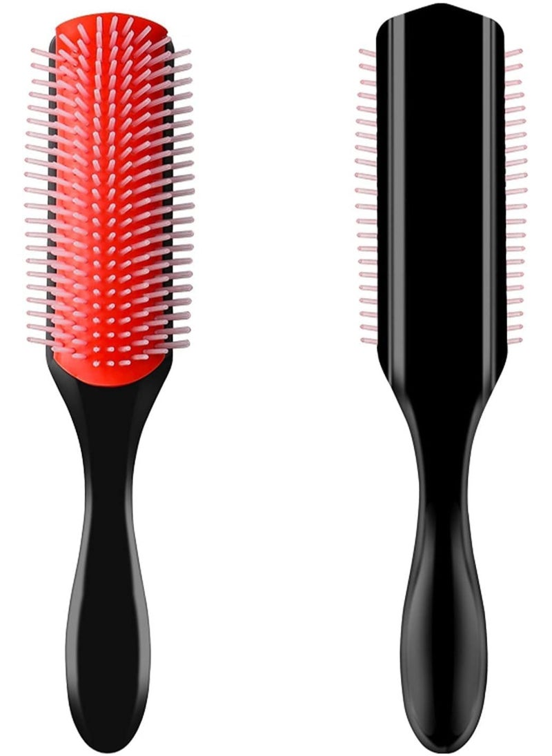 ADAK - Adak Hair Brush for Women Men, Curly Wet or Dry Hair. 9 Row Brush for Detangling, Separating, Shaping - Image 1