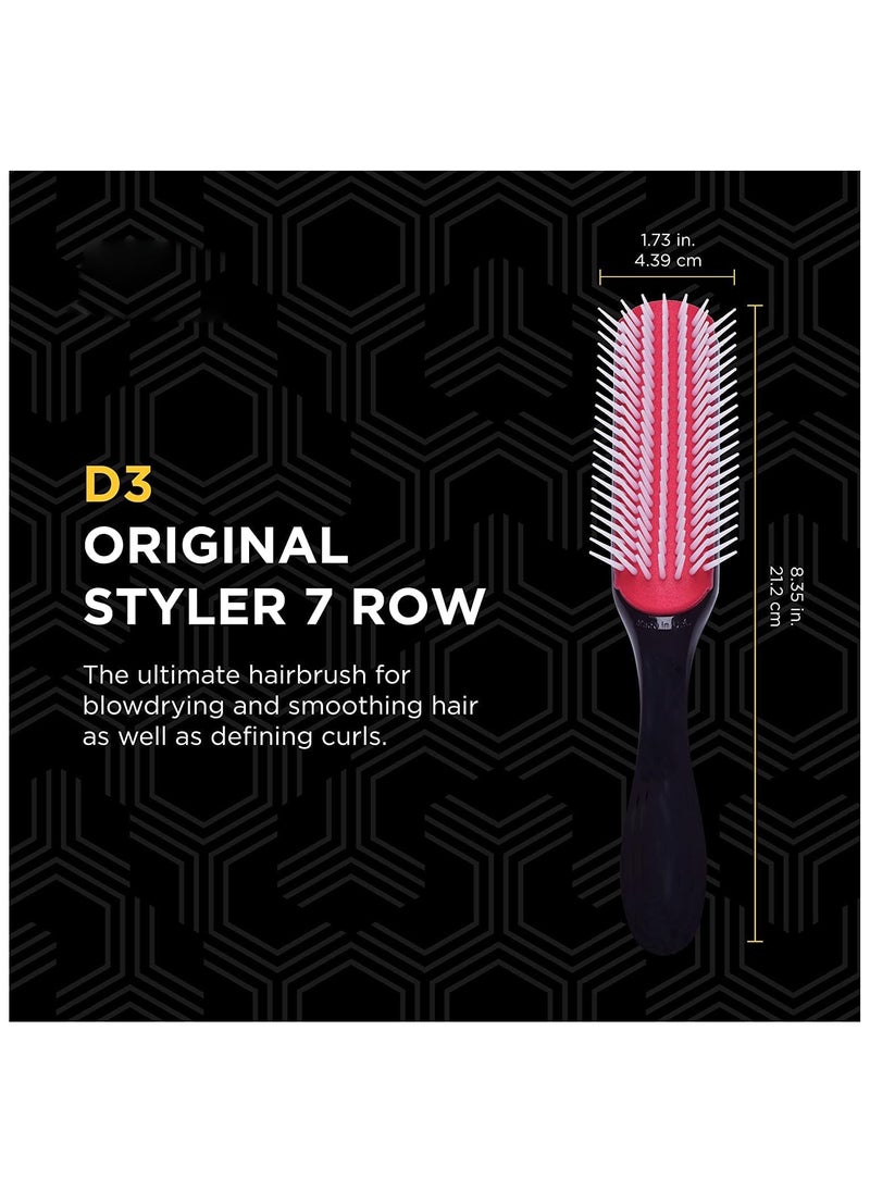 ADAK - Adak Hair Brush for Women Men, Curly Wet or Dry Hair. 9 Row Brush for Detangling, Separating, Shaping - Image 1
