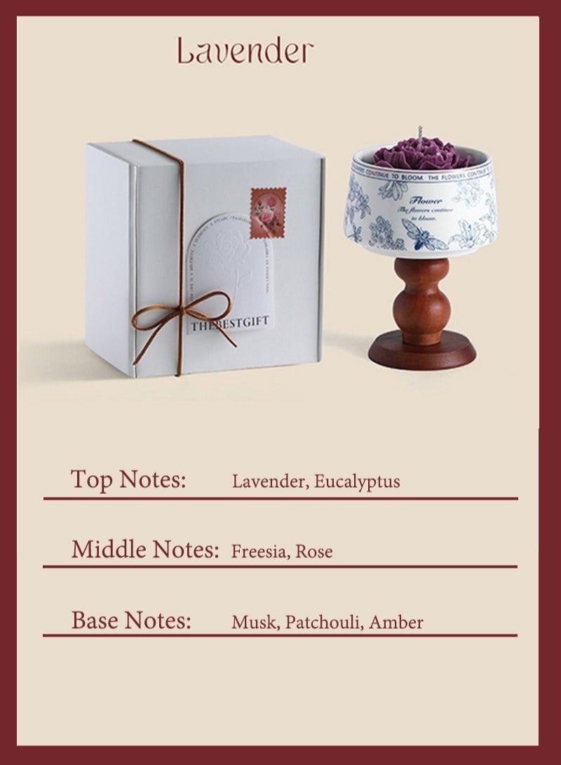 جيوان شمع الصويا شموع عطرية هدية مجموعة مع الزيوت الأساسية - الهدايا للتخفيف من الإجهاد للاسترخاء للنساء، الأم، الزوجة - عيد ميلاد، العطلة، سبا وحمام هدية (اللافندر) - Image 4