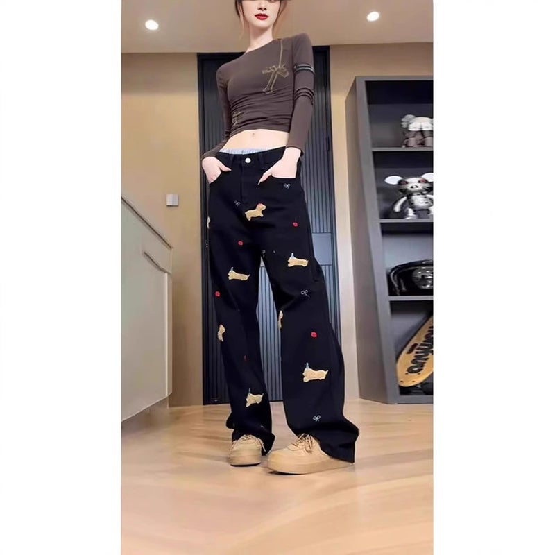 Unisex Classic Denim Jeans Loose Fit Daily Outdoor Wear - Image 5
