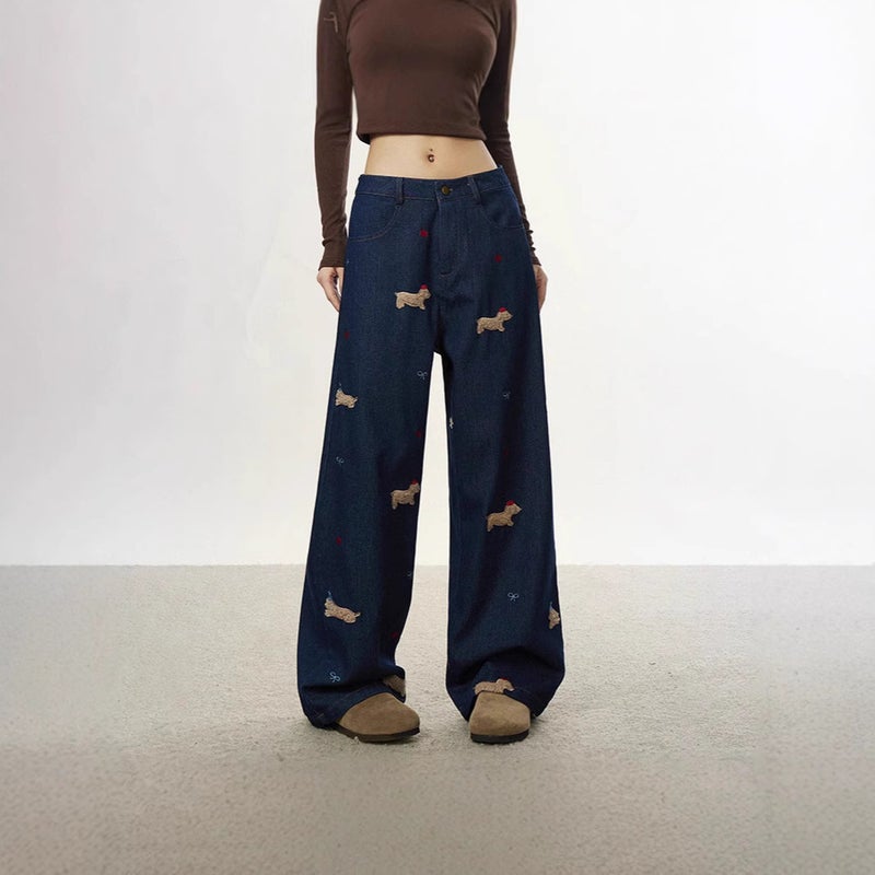 Unisex Classic Denim Jeans Loose Fit Daily Outdoor Wear - Image 3