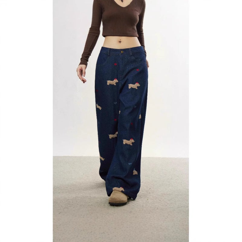 Unisex Classic Denim Jeans Loose Fit Daily Outdoor Wear - Image 4