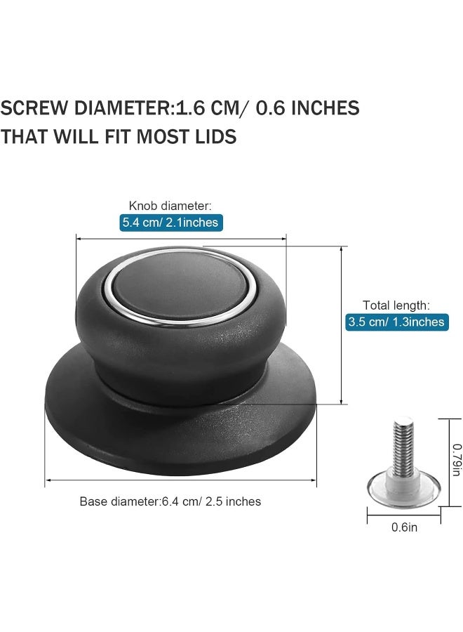 4Pcs Universal Pot Lid Top Replacement Knob, Silicone Glass Saucepan Casserole Kettle Cover Knobs, Kitchen Cookware Universal Replacement Pan Lid Holding Handle  - Image 2