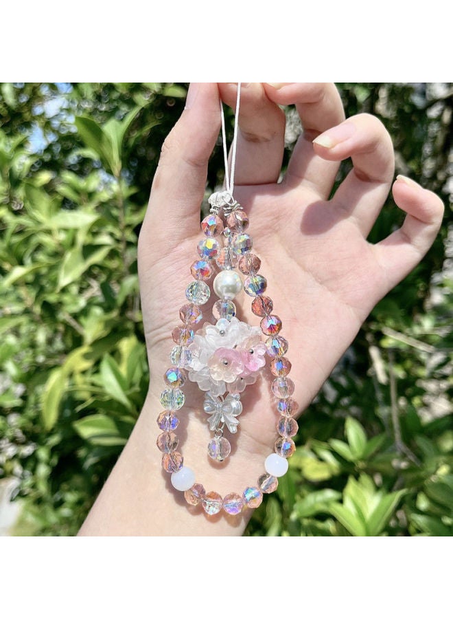 [Designer] Girl's Skirt Mobile Phone Chain Women's Portable Ins Wrist Handmade Chain Lanyard Pendant-Specification:B077 Girl's Skirt [blue] - Image 4