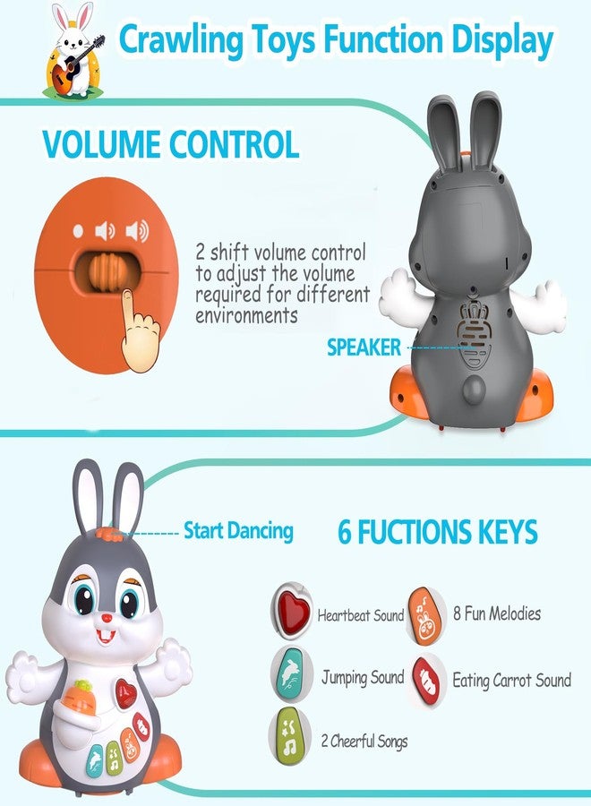 MOONTOY Easter Bunny Musical Toy for 1 +Year Old, Baby Crawling Toys 6 to 12 Months, Baby Easter Gifts for Girls Boys Dancing Toys for 6 7 8 9 10 12 18 Months, Baby Easter Basket Stuffers - Image 4