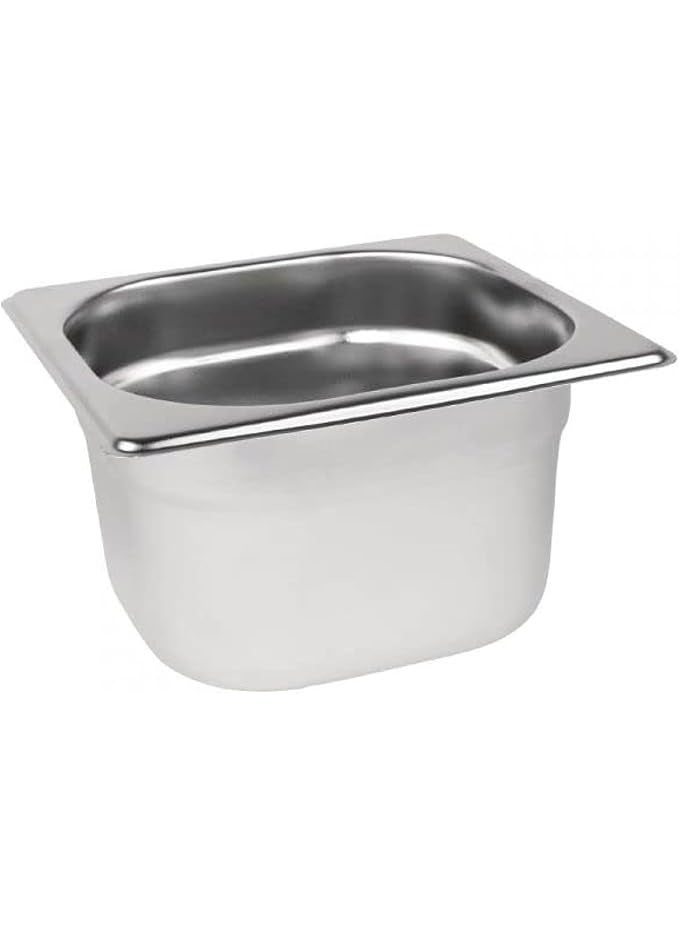 SOFIA REFRIGERATION GN Pan/Tray 1/6 10cm, Stainless Steel Food Container, Catering, Warmer, Storage - Image 1