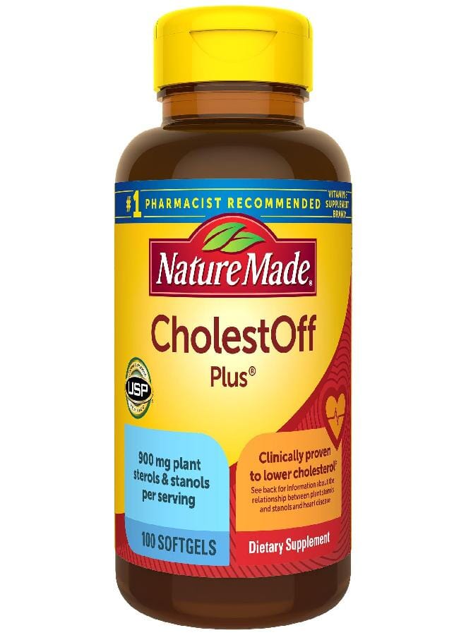 Nature Made CholestOff Plus, Dietary Supplement for Heart Health Support, 100 Softgels, 25 Day Supply - Image 1