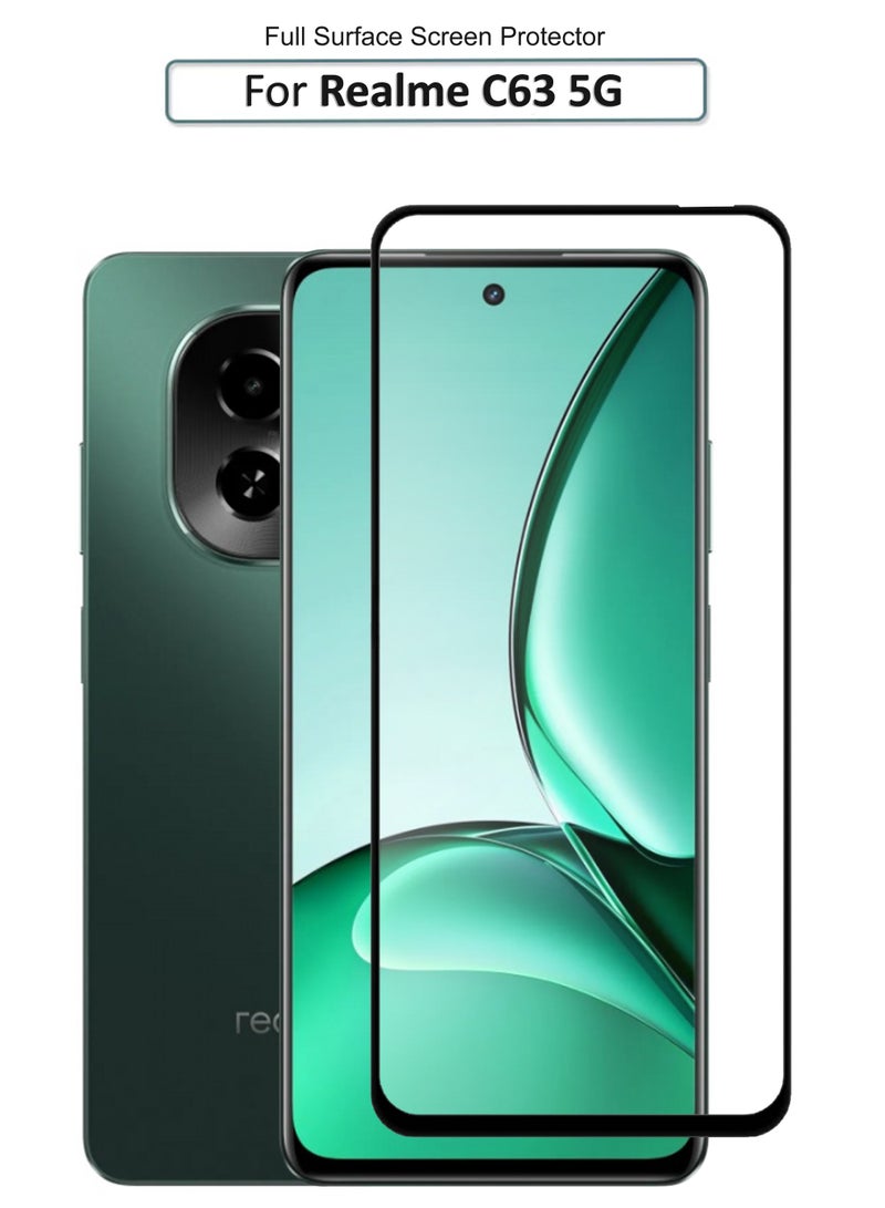 Realme C63 5G - Tempered Glass Screen Protector – High Transparency, Delicate Touch, Anti-Explosion, Smooth Arc Edges, Easy Installation - Image 1