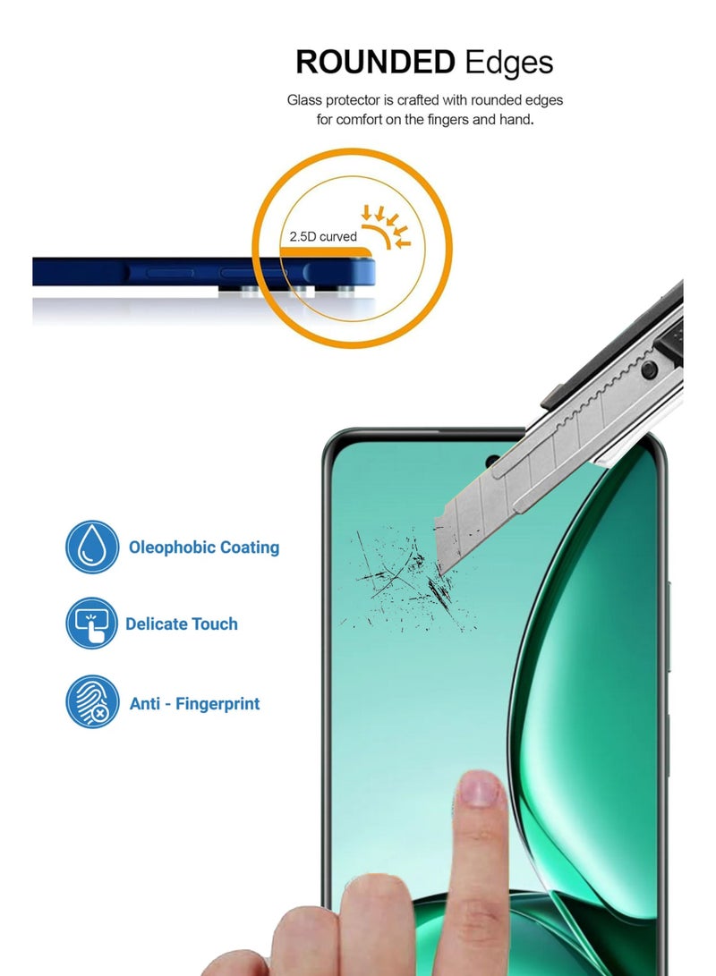Realme C63 5G - Tempered Glass Screen Protector – High Transparency, Delicate Touch, Anti-Explosion, Smooth Arc Edges, Easy Installation - Image 4