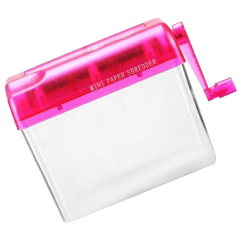 Manual Handheld Paper Shredder Desktop For Home Office Portable Tool With Wear Resistant Handle Cut A4 Documents Red - Image 2