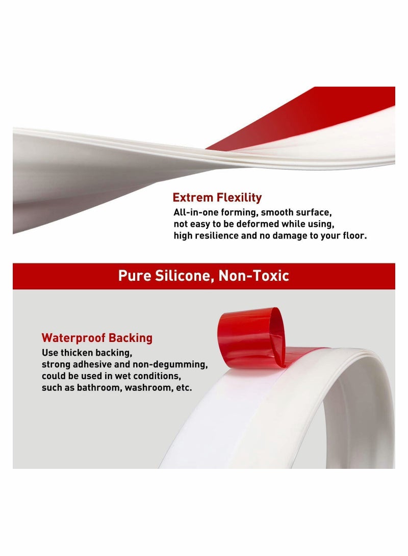 Suntown Door Seal Strip Door Draft Stopper, 2 Pack Under Door Draft Blocker Insulator, Door Sweep Weather Stripping Noise Stopper Strong Adhesive 37inch Length - Image 5