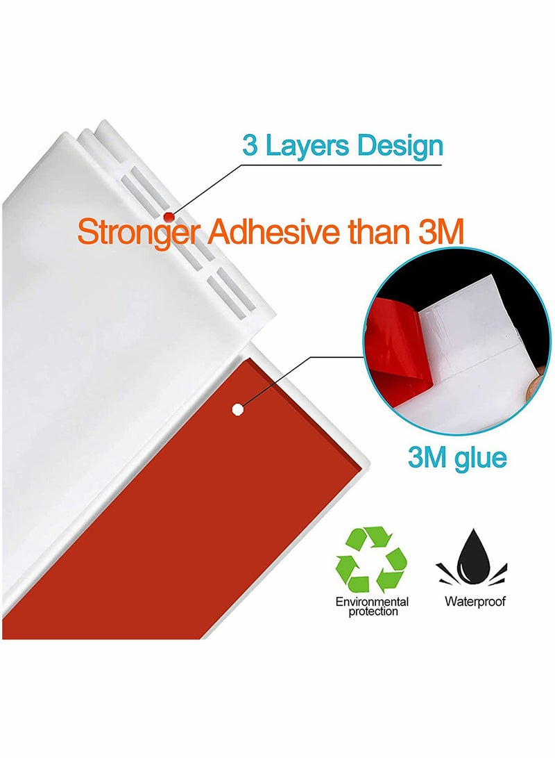 Suntown Door Seal Strip Door Draft Stopper, 2 Pack Under Door Draft Blocker Insulator, Door Sweep Weather Stripping Noise Stopper Strong Adhesive 37inch Length - Image 4