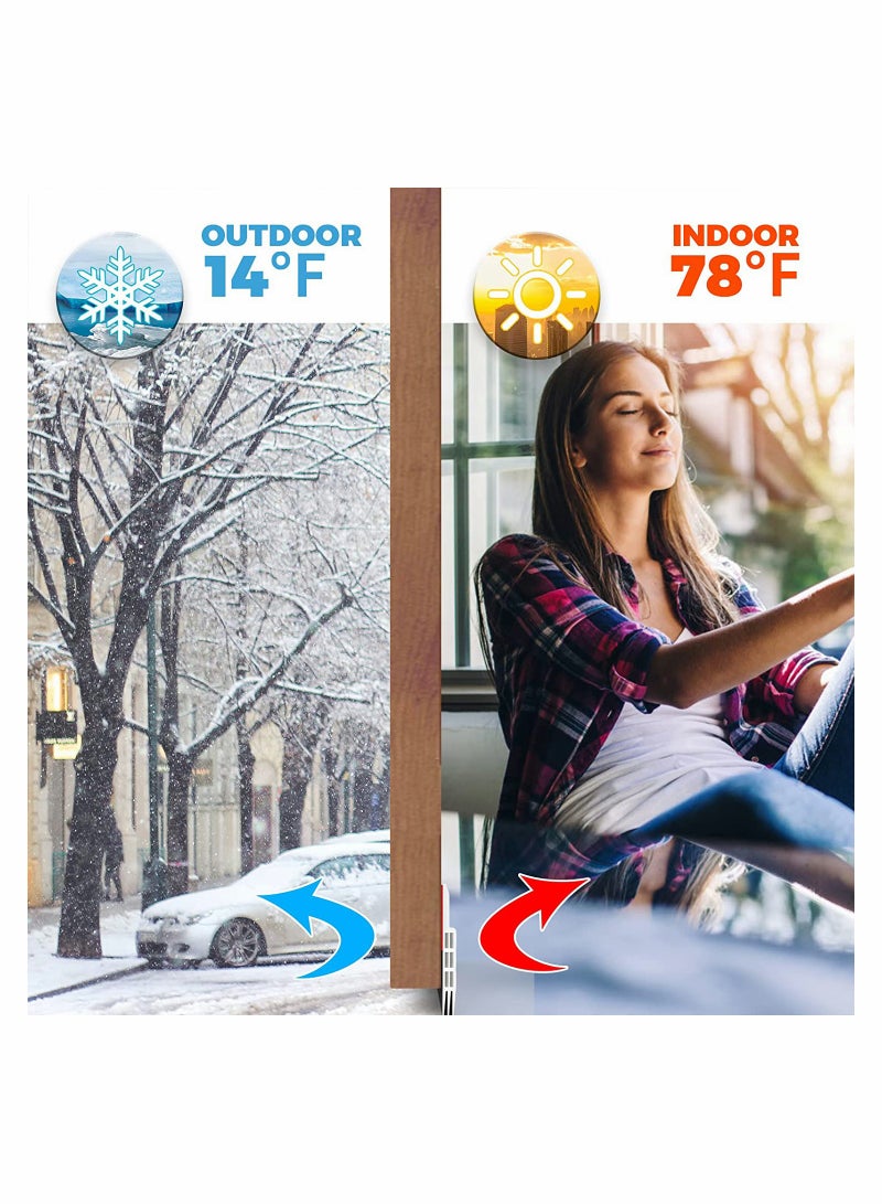 Suntown Door Seal Strip Door Draft Stopper, 2 Pack Under Door Draft Blocker Insulator, Door Sweep Weather Stripping Noise Stopper Strong Adhesive 37inch Length - Image 2