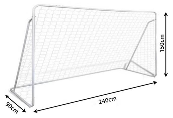 Denzoz Football Goal with a Single Net 240*150*90CM Soccer Nets for Backyard Training Equipment for Kids Youth Games Sports Fit for Family Game Play - Image 1
