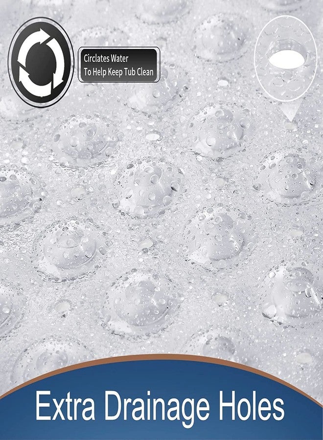 VHKD PVC Door Bathroom Mat Anti Skid Slip Blue Long Bathroom mat (Clear 100x40cm) - Image 2