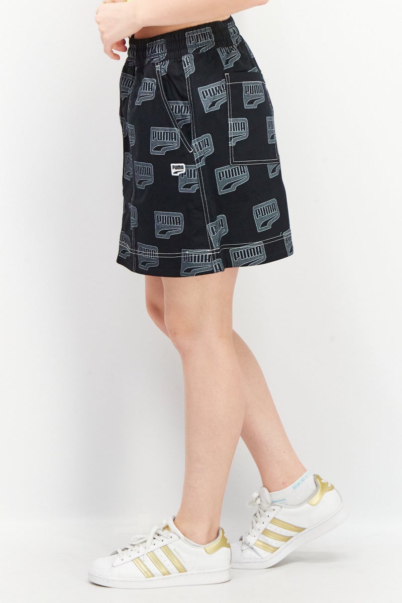 PUMA Women Sportswear Fit Brand Logo Out Door Skirt, Black - Image 4