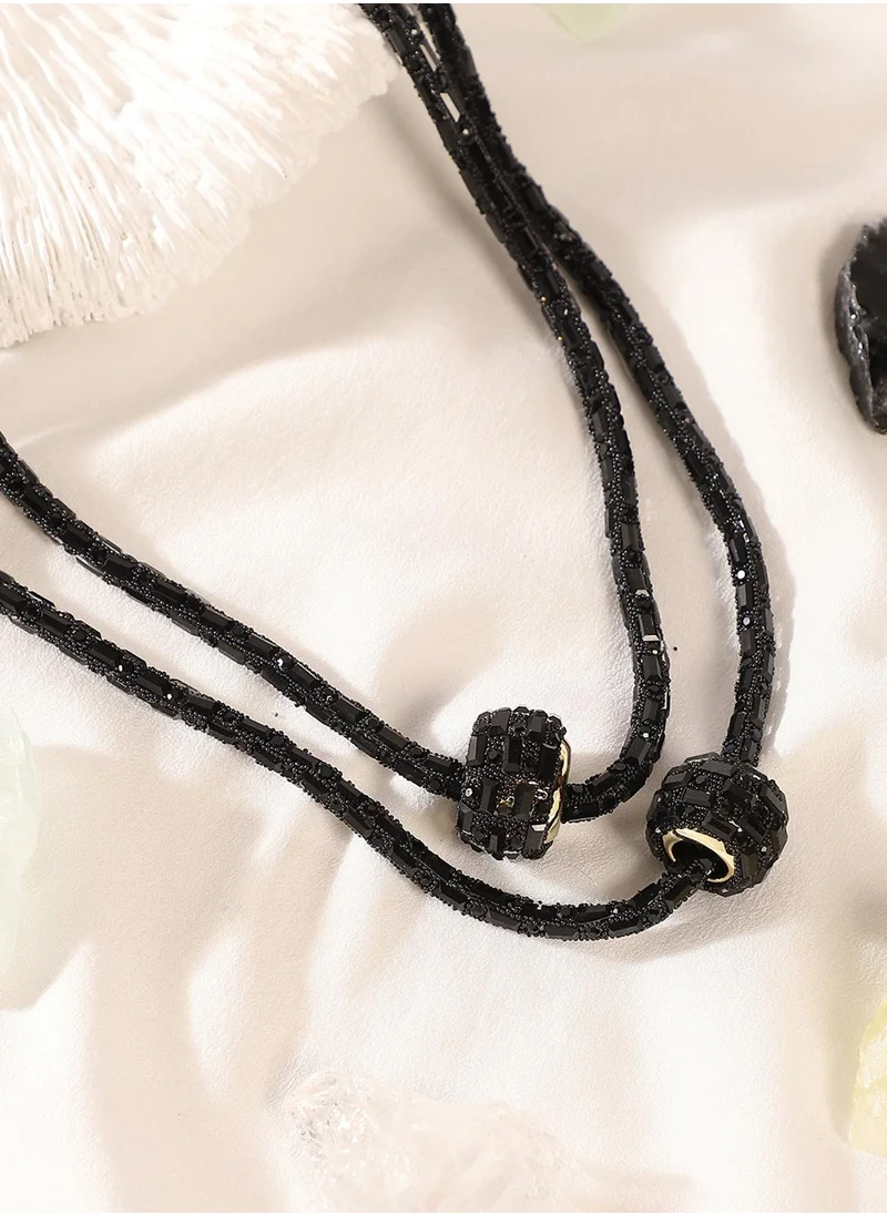 سوهي Onyx Studded Layered Necklace