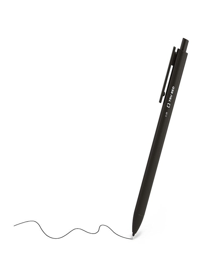 TRU RED Retractable Gel Pens, Extra Fine Point 0.38mm, Black Ink, 15 Pack - Quick‑Dry Pens for Detailed, Smear‑Free Writing - Image 3