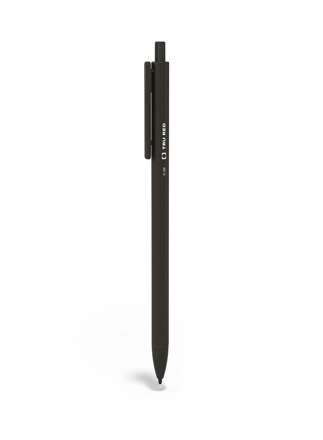 TRU RED Retractable Gel Pens, Extra Fine Point 0.38mm, Black Ink, 15 Pack - Quick‑Dry Pens for Detailed, Smear‑Free Writing - Image 2