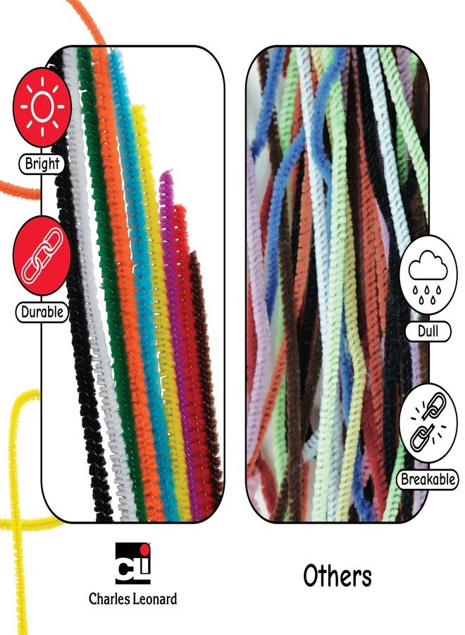 Charles Leonard Pipe Cleaners Bulk, 1000 Count, Pipe Cleaners for Crafting, Craft Supplies for Classroom and Home, Chenille Stems for Crafts, Multi-Color Assorted Pipecleaners, 4 MM x 12 Inch (65490) - Image 5