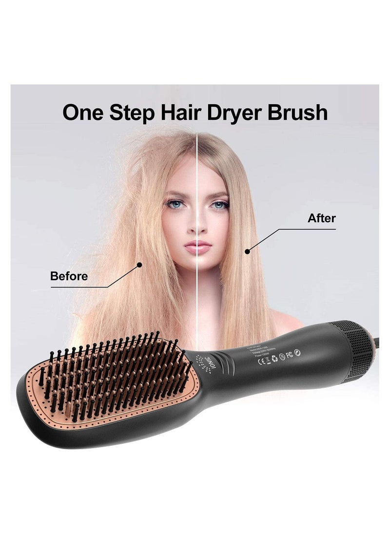 Generic - Hair Dryer Styler Volumizer 3 in 1 Brush Salon Styler for Straightening Negative Ion Ceramic Blow Dryer Brush - Image 1