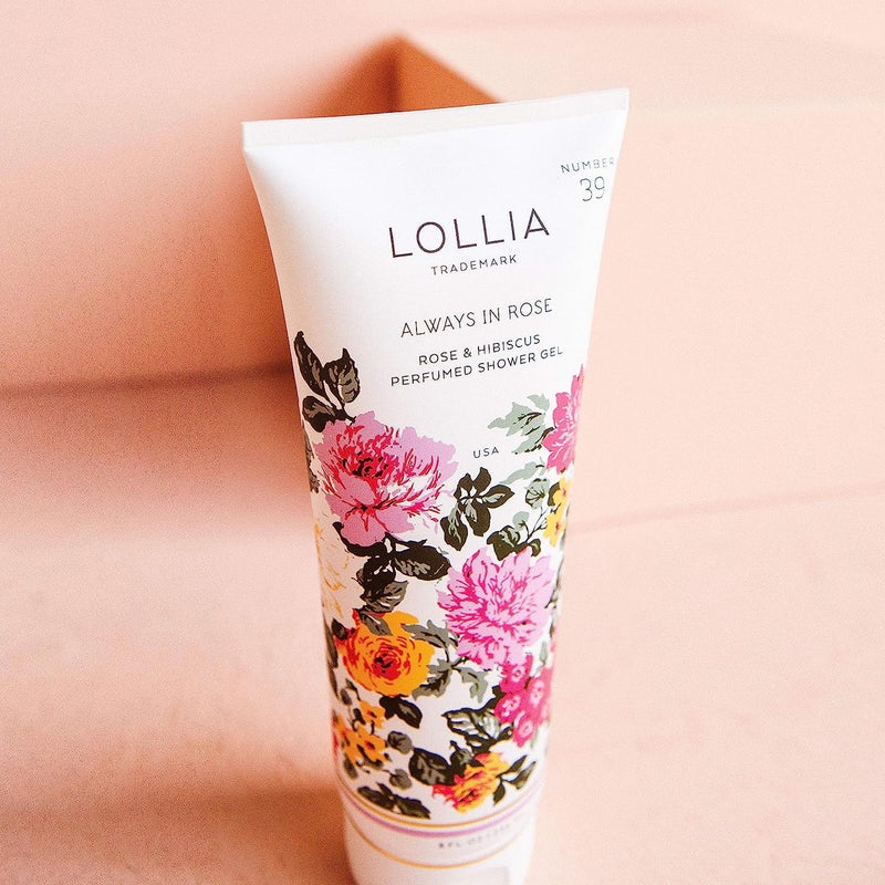 LOLLIA Always in Rose Shower Gel, 8 fl. oz. â€“ Rose & Hibiscus â€“ Scented Shower Gel Body Wash, Shea Butter Body Wash, Bath Wash for Women, Beautiful Shower Gel, Moisturizing Body Wash - Image 3