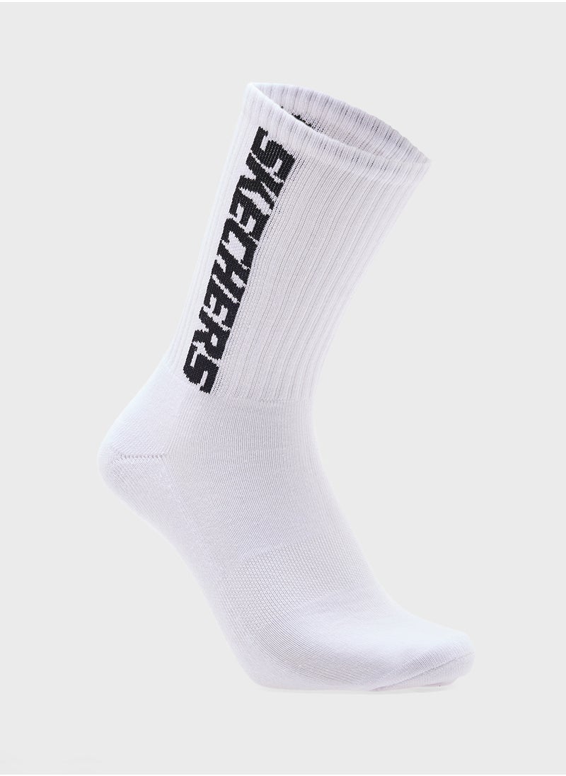SKECHERS 3 Pack Terry Crew Socks  - Image 4