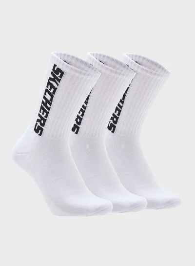 سكيتشرز 3 Pack Terry Crew Socks