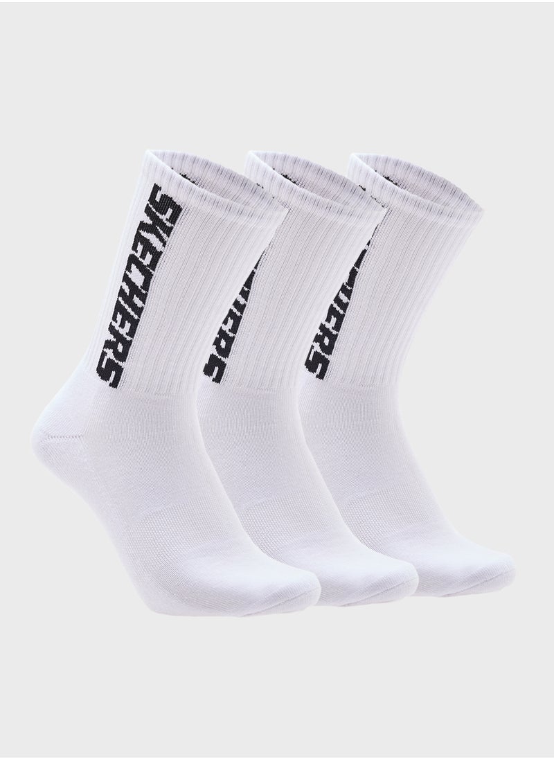 SKECHERS 3 Pack Terry Crew Socks  - Image 1