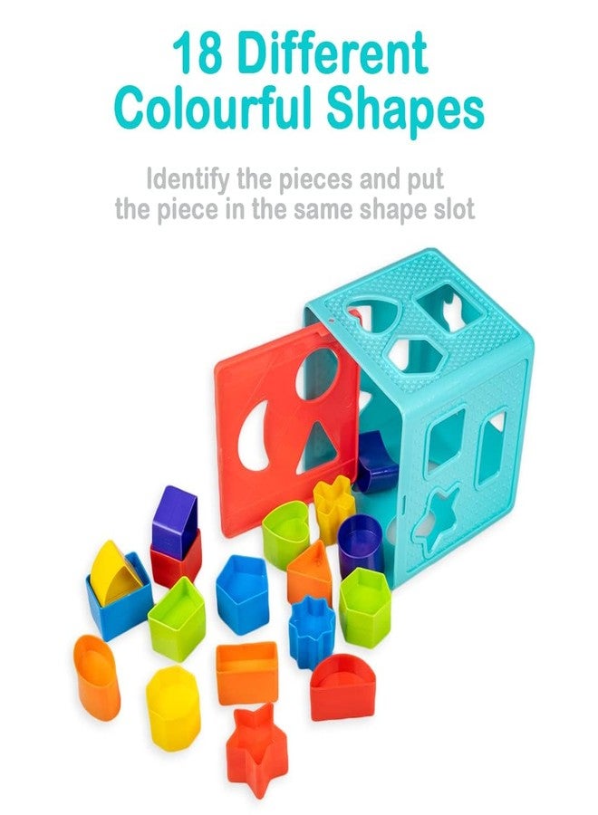 Space Enterprises Shape Sorter Cube Senior with 18 Colourful Shapes | Learning & Educational for Kids & Toddlers (Multi Colors) - Image 3