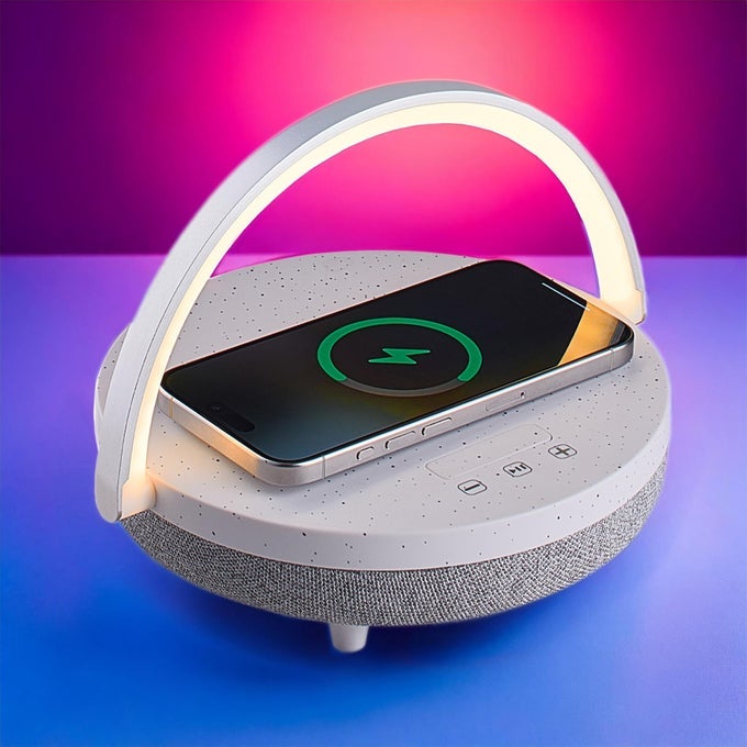 BEDSIDE LAMP WITH WIRELESS CHARGER 6 IN 1 TOUCH BEDSIDE LAMP PORTABLE BLUETOOTH SPEAKER BIRTHDAY GIFTS FOR WOMEN GIFT FOR HER MOM DAD MENS GIFTS FOR BIRTHDAY UNIQUE