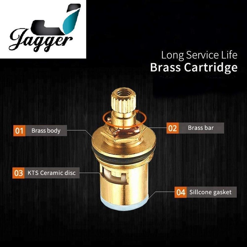 JAGGER Mark Brass Disk Angle Cocke for Bathroom Angle Valve for Basin Angle Wall for Bathroom Angle Cocke for wash Basin Brass Angle Valve for wash Basin with Free Flange and Teflon Tape Set of (3) - Image 1