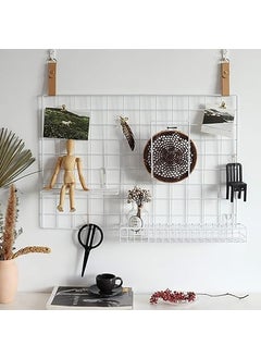 GreenUniverse GreenUniverse Grid Photo Frame for Wall Clip Holder Photo Frame decorative wall hangers Multi Functional Creative Mesh Wall GridPackage 1pc Frame white 45cm x 65cm  - Image 1