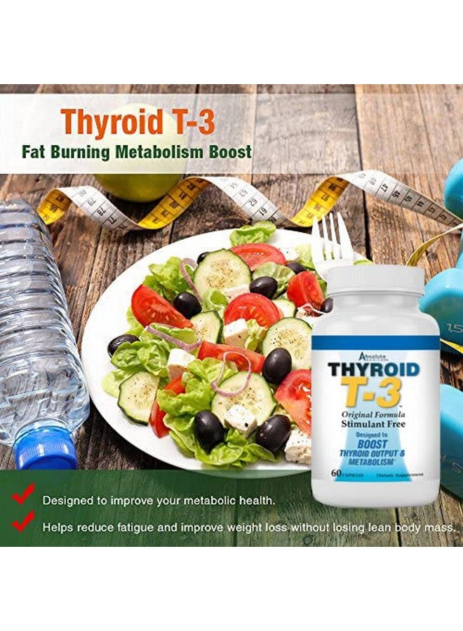 Absolute Nutrition دعم التمثيل الغذائي الراديكالي للغدة الدرقية من أبسولوت نيوترشن T3 للنساء والرجال، الطاقة والتركيز، وظيفة الغدة الدرقية الصحية، تركيبة طبيعية، غير معدلة وراثيًا، بدون كافيين، عبوة 2 تحتوي على 60 حصة، 120 كبسولة - Image 5