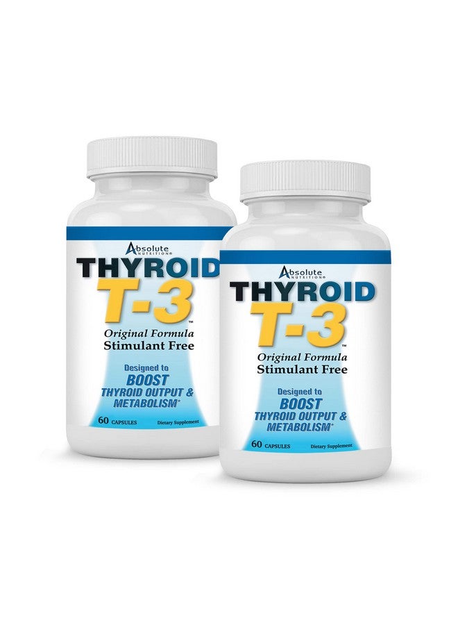 Absolute Nutrition دعم التمثيل الغذائي الراديكالي للغدة الدرقية من أبسولوت نيوترشن T3 للنساء والرجال، الطاقة والتركيز، وظيفة الغدة الدرقية الصحية، تركيبة طبيعية، غير معدلة وراثيًا، بدون كافيين، عبوة 2 تحتوي على 60 حصة، 120 كبسولة - Image 1