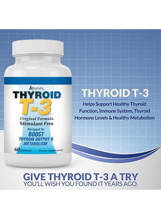 Absolute Nutrition دعم التمثيل الغذائي الراديكالي للغدة الدرقية من أبسولوت نيوترشن T3 للنساء والرجال، الطاقة والتركيز، وظيفة الغدة الدرقية الصحية، تركيبة طبيعية، غير معدلة وراثيًا، بدون كافيين، عبوة 2 تحتوي على 60 حصة، 120 كبسولة - Image 4