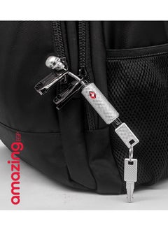 amazing.EGP amazingEGP Zinc Alloy Skull Padlock Small Strong Lock with Keys for Backpack, Gym Bag, School Locker, Travel Case (Silver)  - Image 4