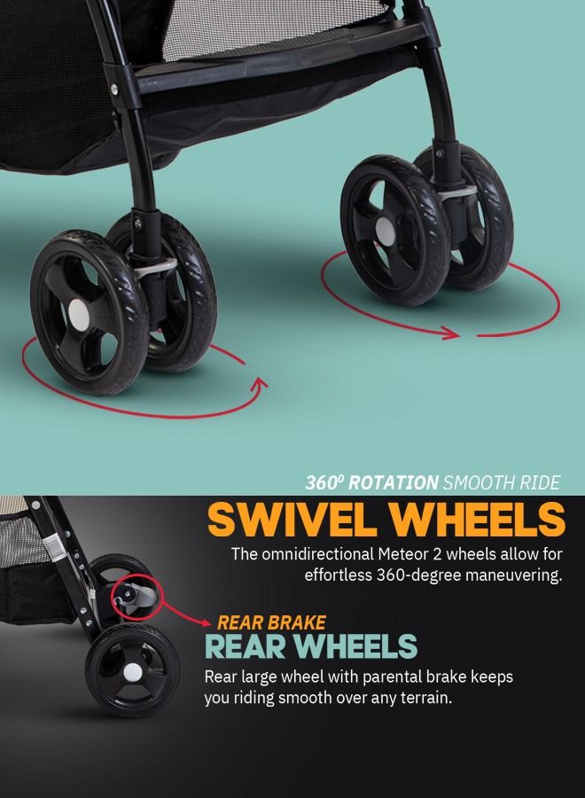 BAYBEE Portable Infant Baby Stroller For Babies With 3-Position Adjustable Seat Canopy 5-Point Safety Belt Storage Travel System Baby Stroller For Baby Toddlers Kids 0 To 3 Years Boys Girls Purple - Image 5