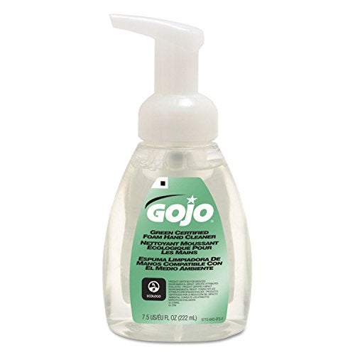 GOJO 571506CT Green Certified Foam Soap, Fragrance-Free, Clear, 7.5 oz. Pump Bottle (1 Bottle)