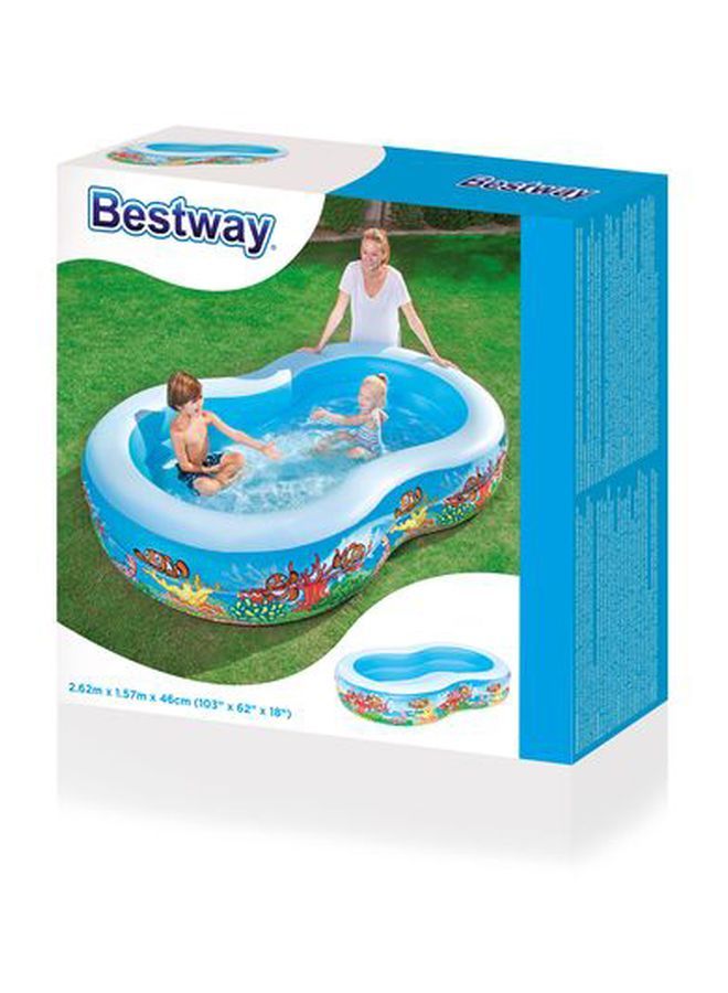 بست واي حوض سباحة قابل للنفخ بطبعة كائنات بحرية طراز 54118 - Image 3