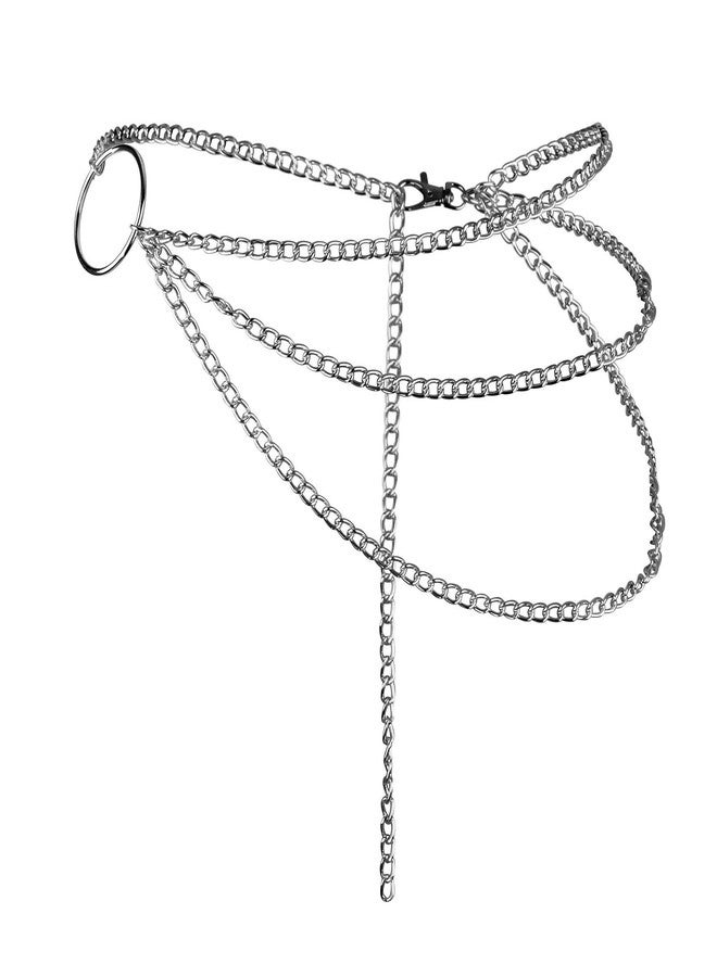 Milakoo Multilayer Alloy Waist Belt Chain Belly Chain Adjustable Body Harness for Jeans Dresses - Image 1