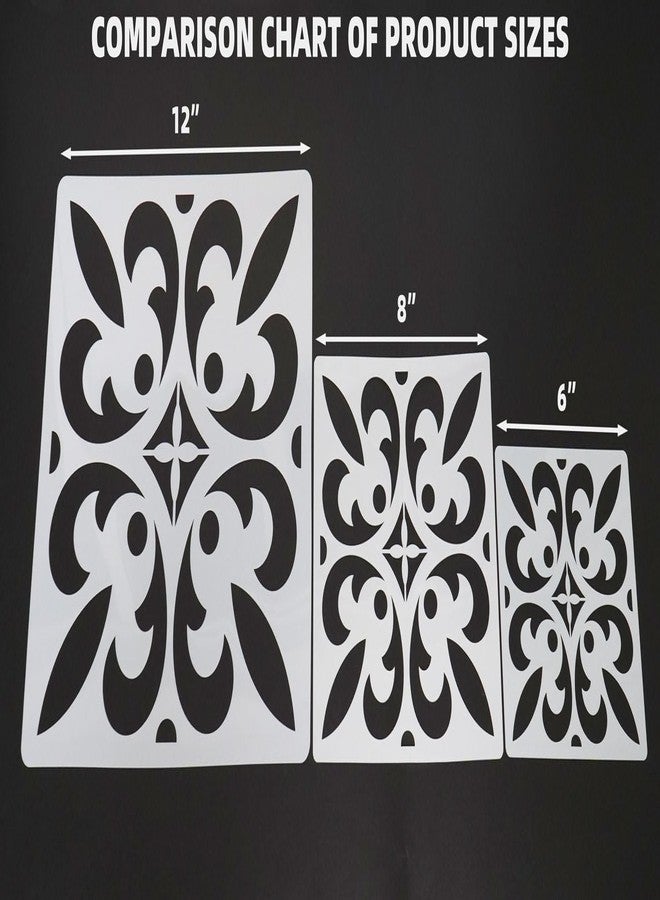 neglex 16-Pack Spanish Tile Stencil Set (12X12 Inch) Authentic Patterns for Floor and Wall, Reusable Tile Stencils for Painting on Floors, Furniture, and Canvas, DIY Spanish Talavera Home Décor - Image 3