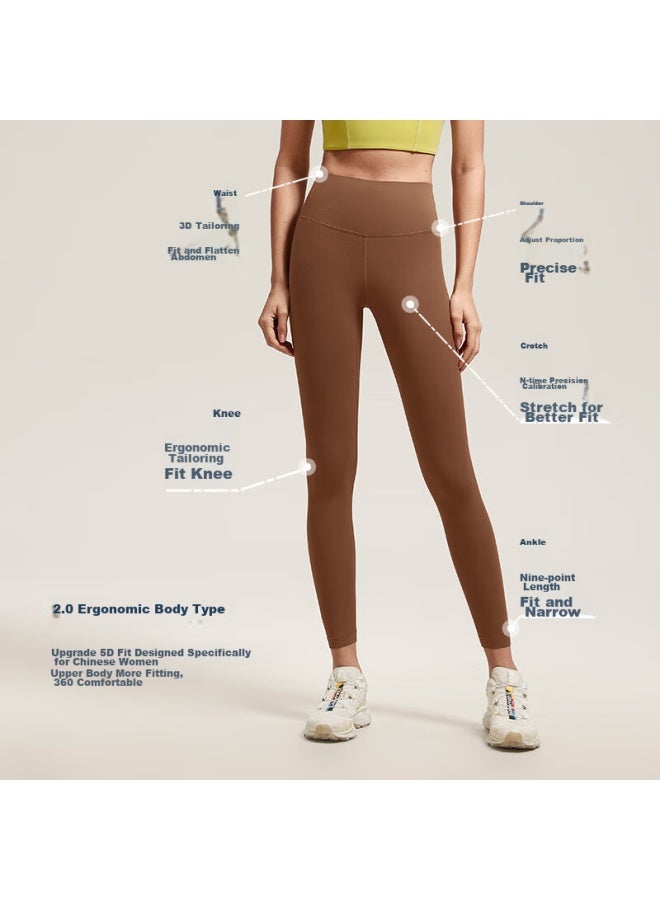 Vfu Xiao Nuo Dan 2.0 Yoga Pants For Women, Outdoor Sports Fitness Pants, Running Yoga Wear, Tight-fitting Pants, Milk Coffee Color, XL - Image 2