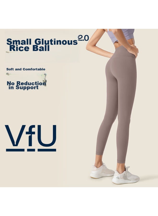 Vfu Xiao Nuo Dan 2.0 Yoga Pants For Women, Outdoor Sports Fitness Pants, Running Yoga Wear, Tight-fitting Pants, Milk Coffee Color, XL - Image 1