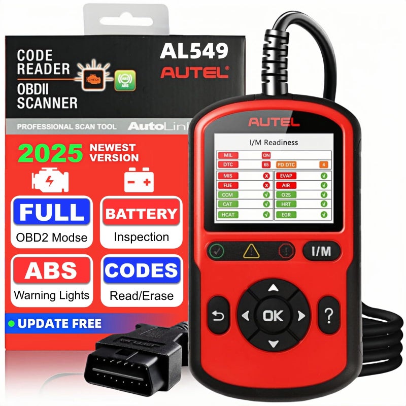 Autel OBD2 Scanner AutoLink AL549 Check Engine Fault OBD2 Diagnostic Tool Upgraded Ver of AL519 AL329 Code Reader with AutoVin Universal Car Battery Test OBDII Scan with Live Data